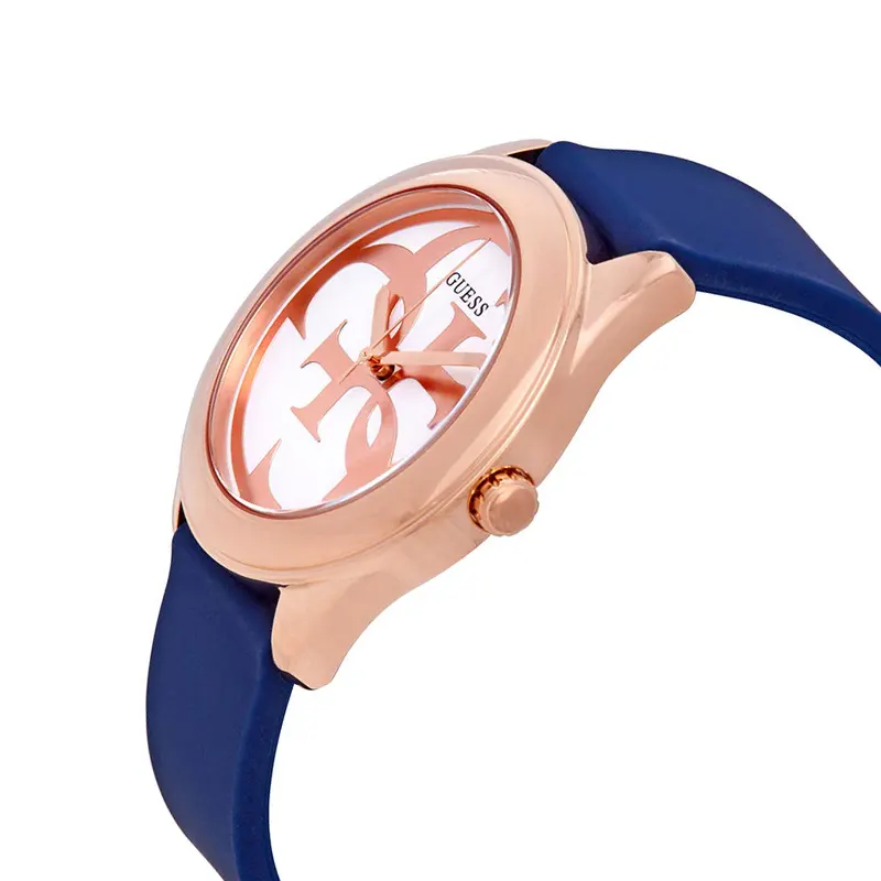 Guess G-Twist Quartz Blue Silicone Ladies Watch- W0911L6